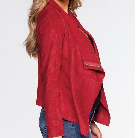 Red Suede Jacket - Picture 2 of 4